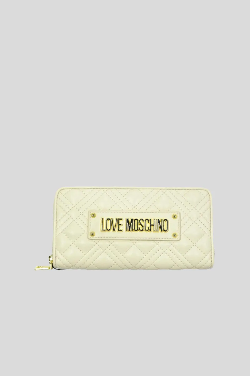 Portafoglio Quilted Nappa Pu - Avorio