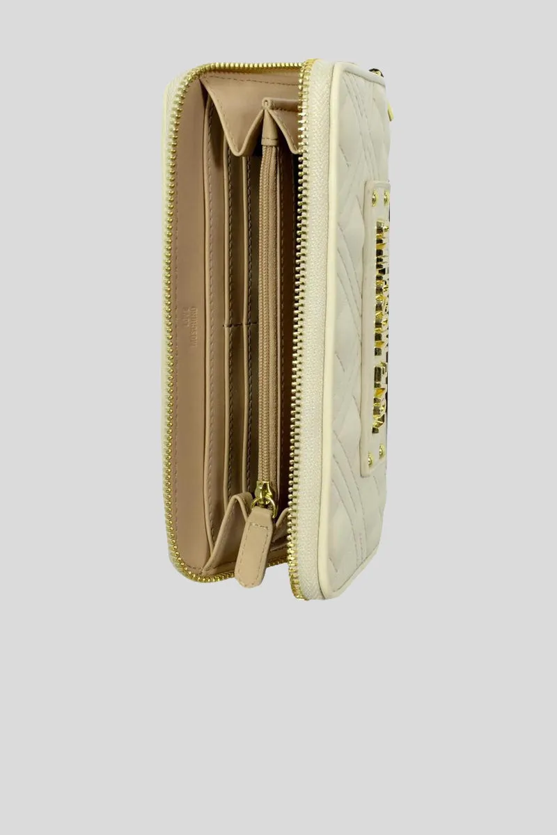 Portafoglio Quilted Nappa Pu - Avorio