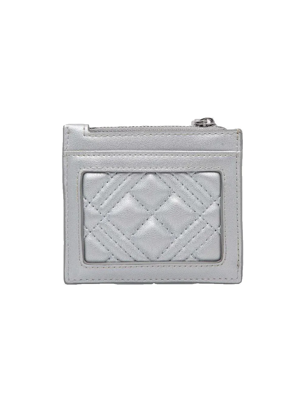 Portafoglio Quilted Pu - Argento