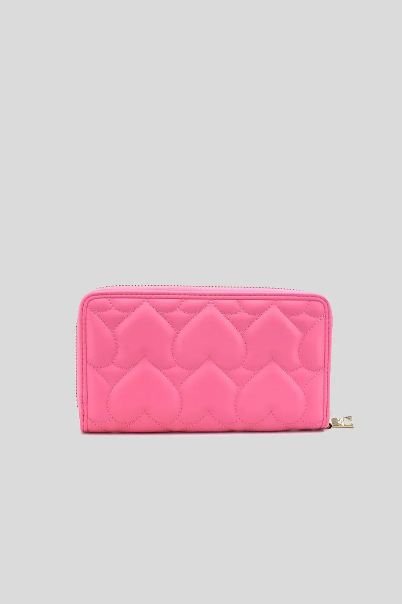 Portafoglio Quilted Pu - Rosa