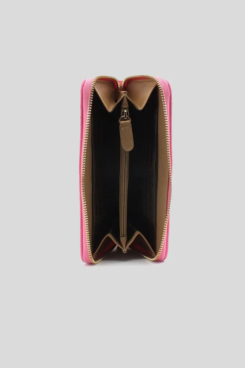 Portafoglio Quilted Pu - Rosa
