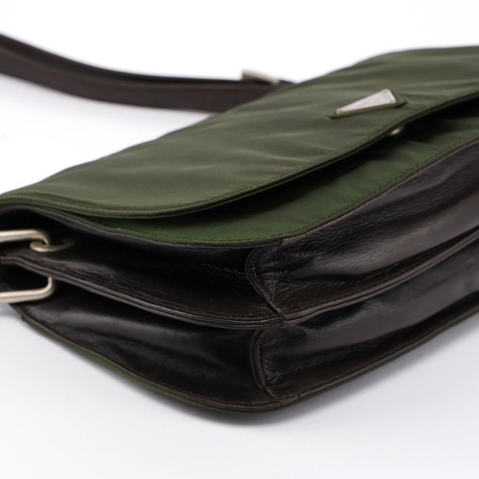 Prada Green Tessuto Shoulder Bag