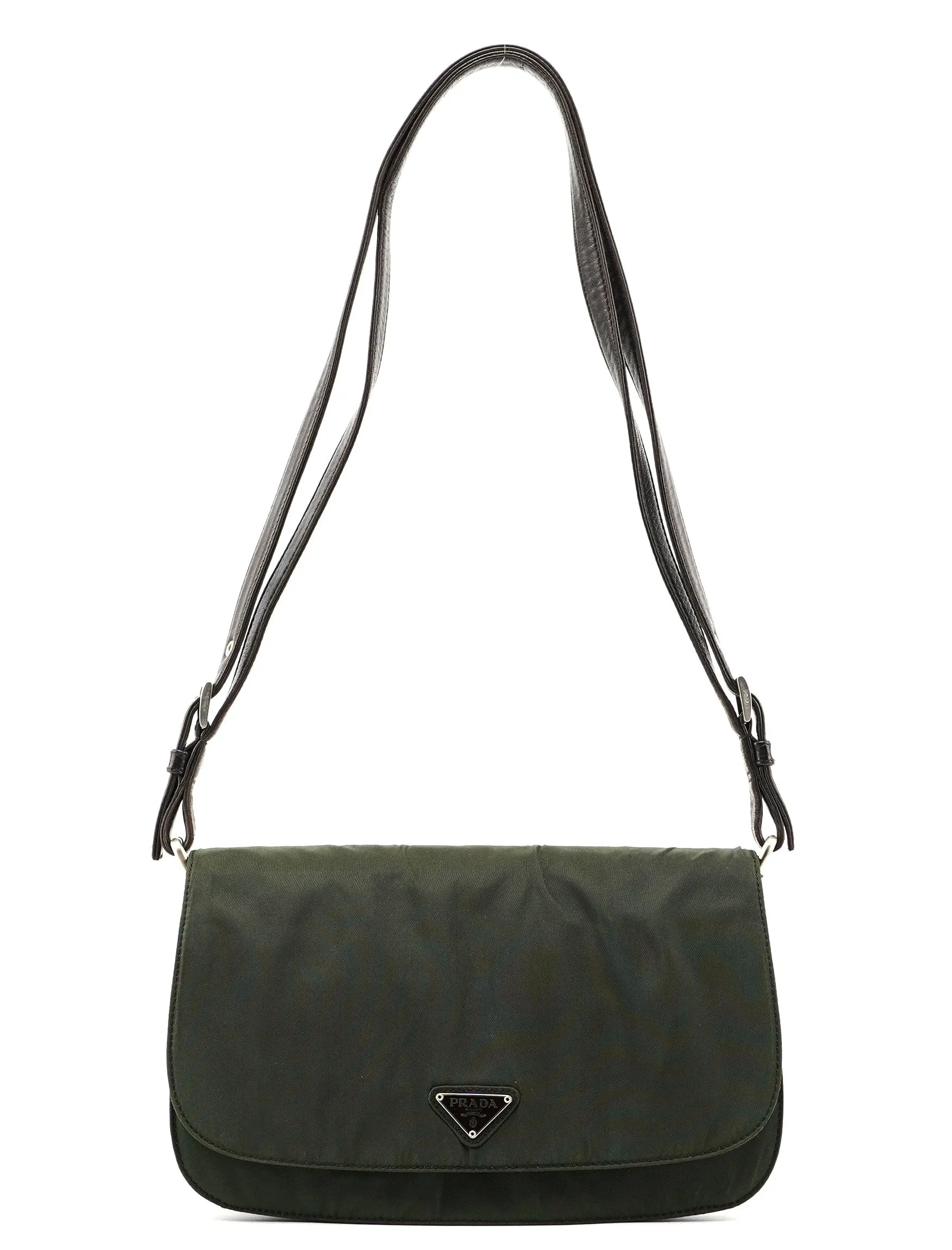 Prada Green Tessuto Shoulder Bag