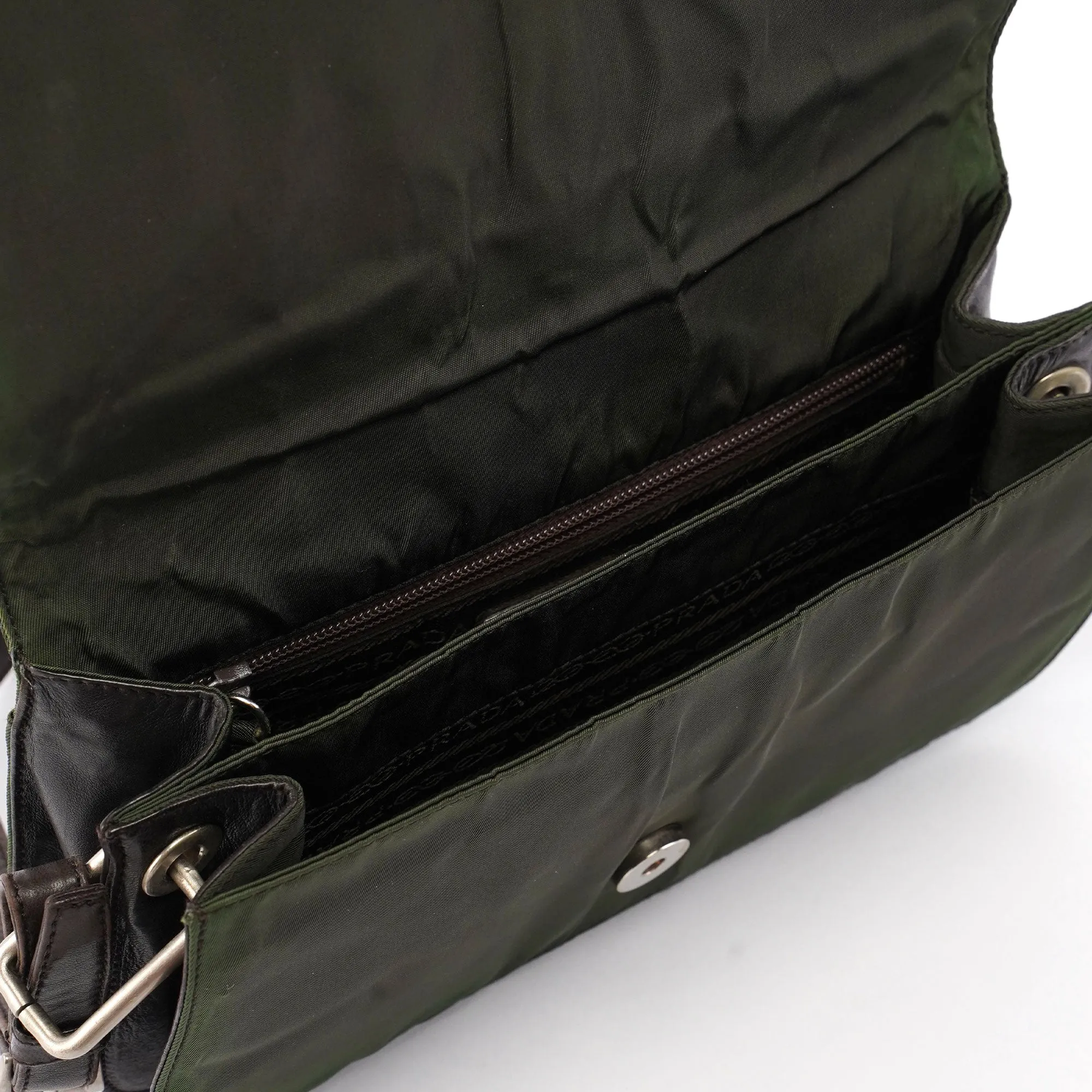 Prada Green Tessuto Shoulder Bag
