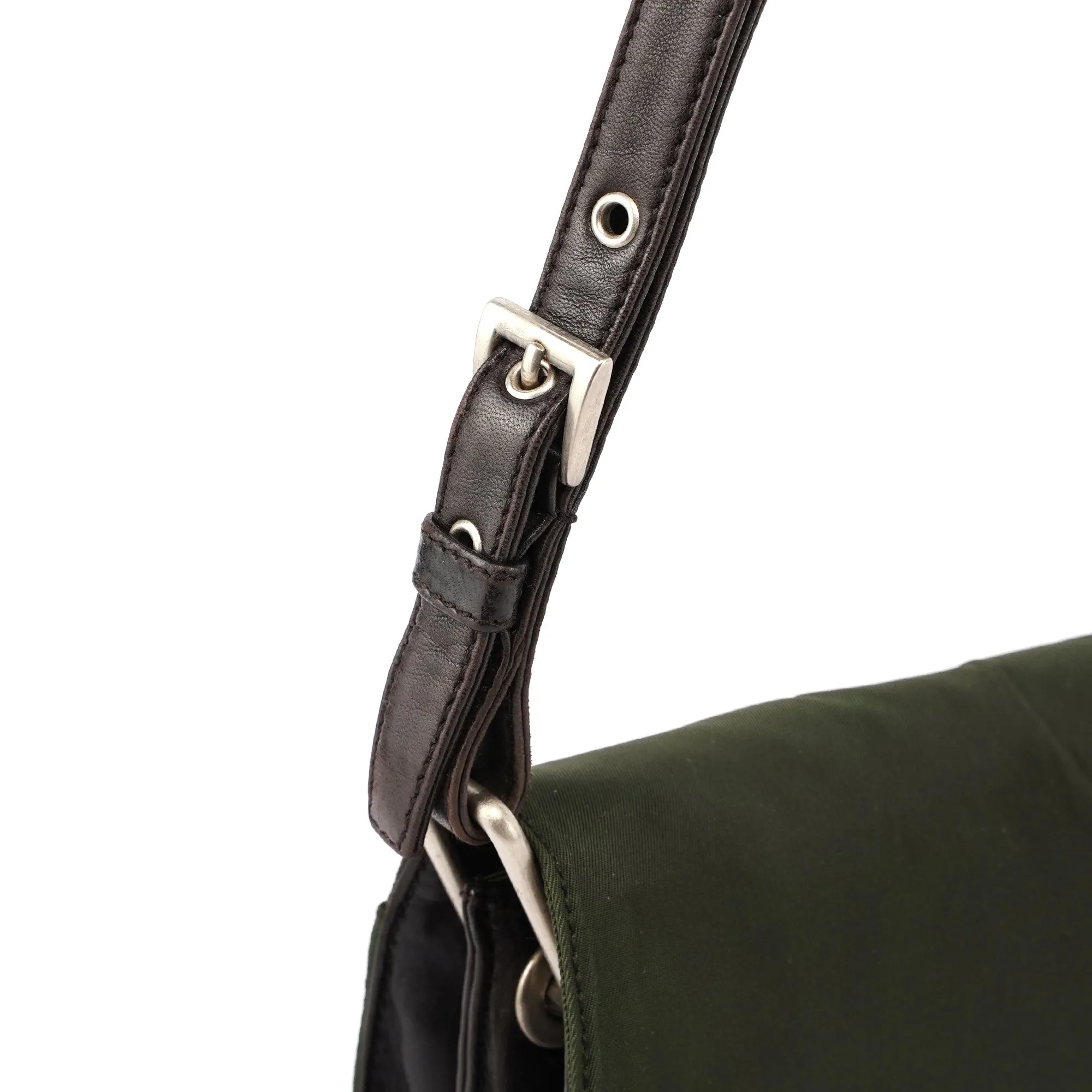 Prada Green Tessuto Shoulder Bag