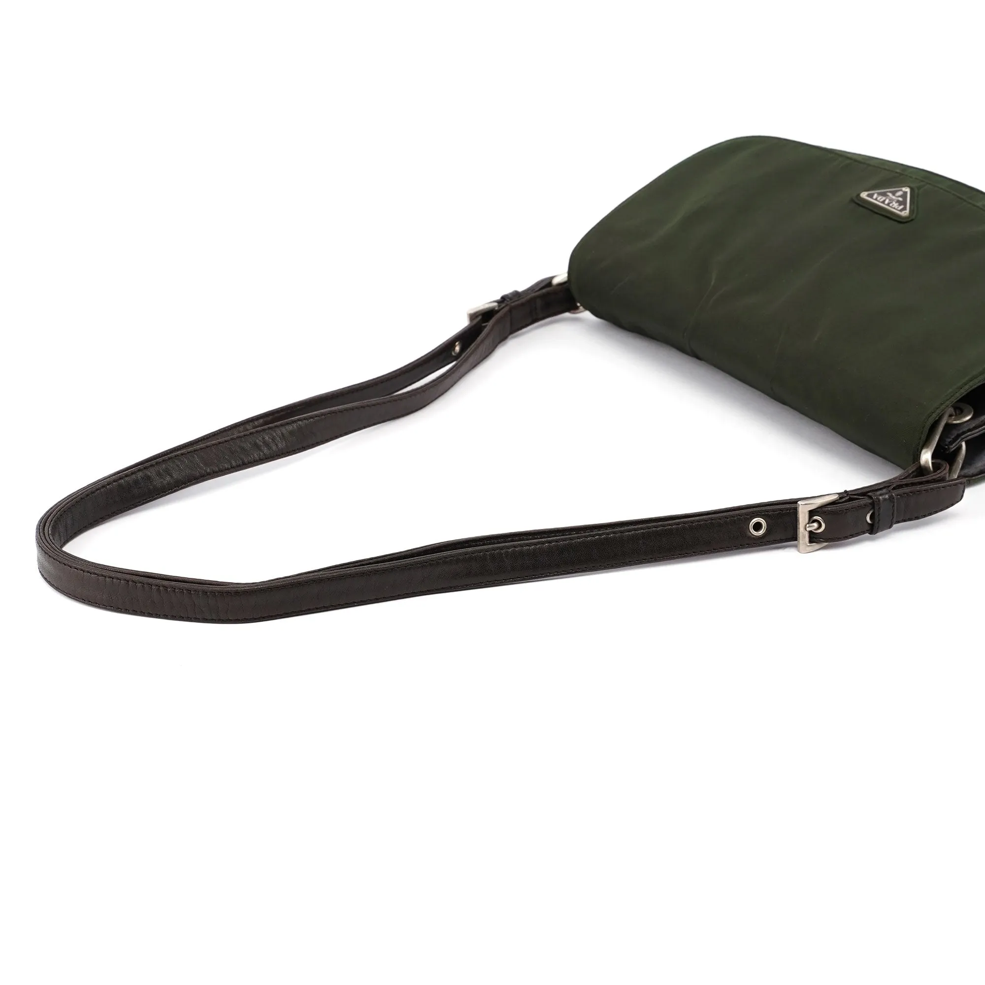 Prada Green Tessuto Shoulder Bag