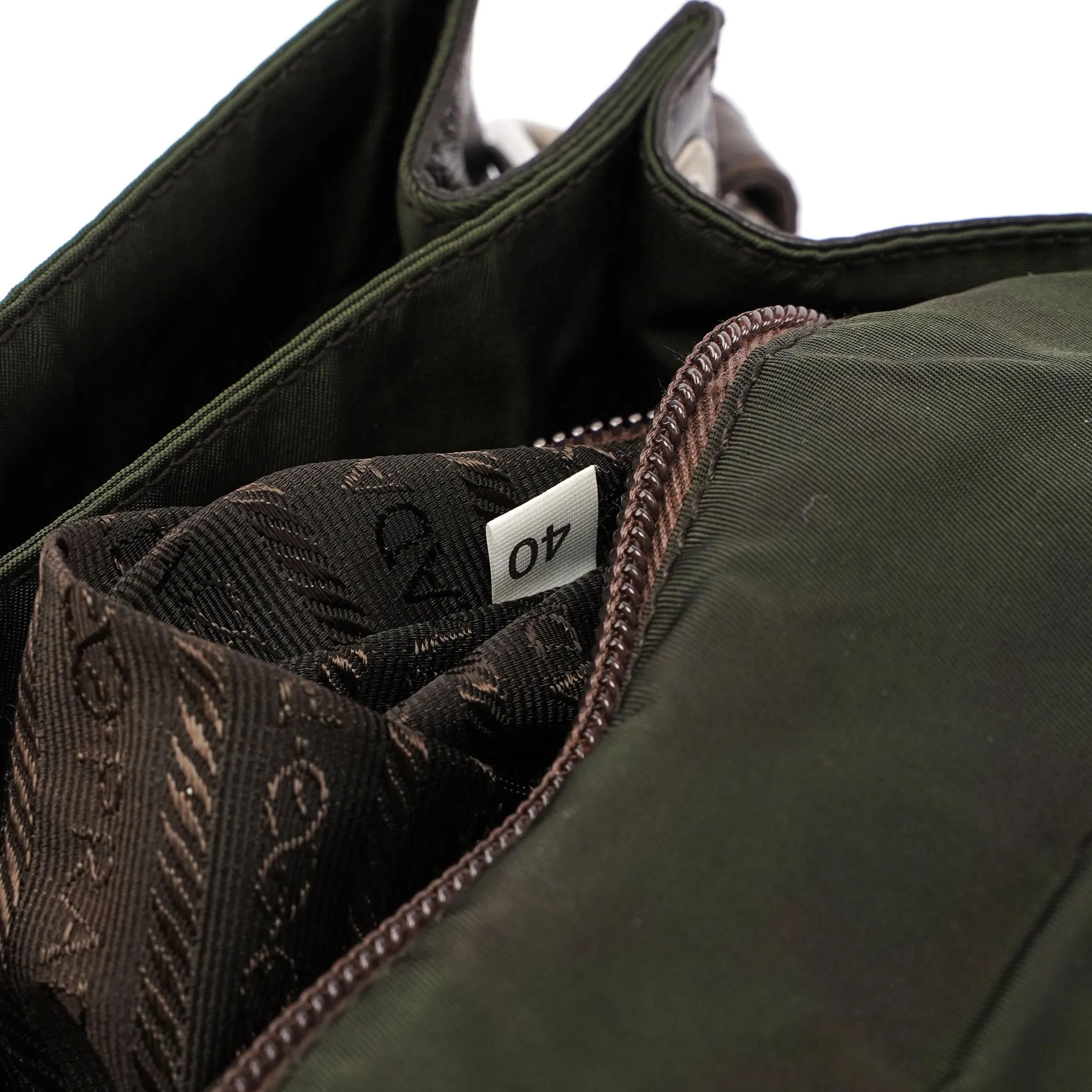 Prada Green Tessuto Shoulder Bag