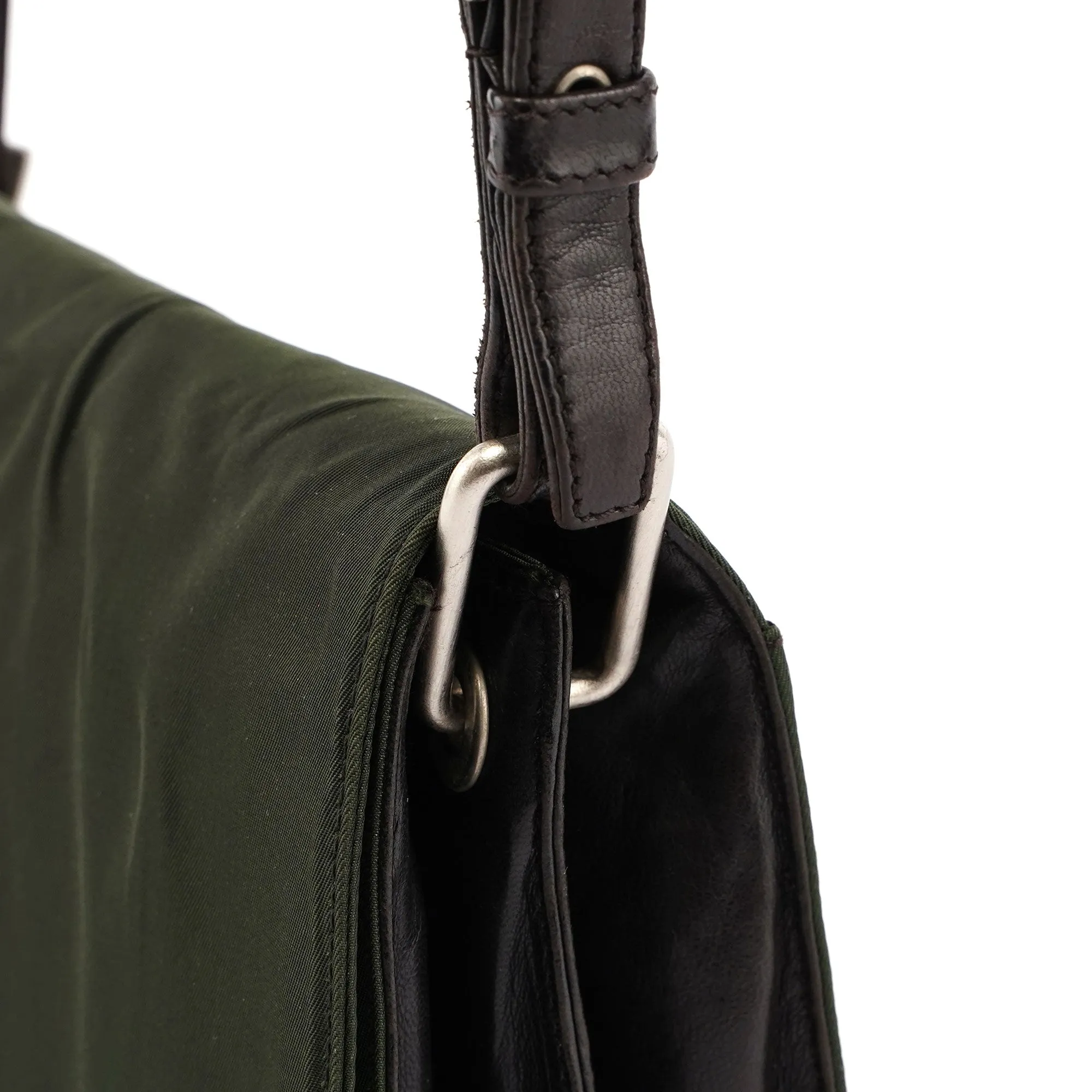 Prada Green Tessuto Shoulder Bag