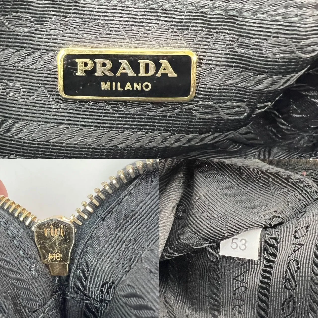 Prada Napa Gaufre Argilla Mini Leather Zip Top Crossbody Bag