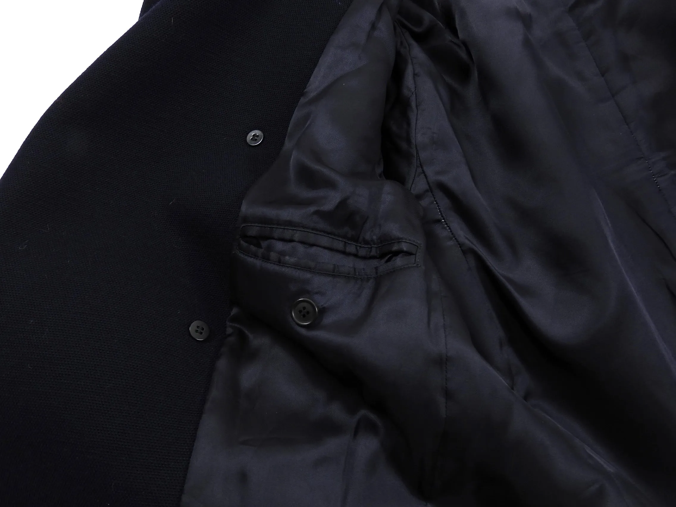 Prada Thick Navy Wool Peacoat - M