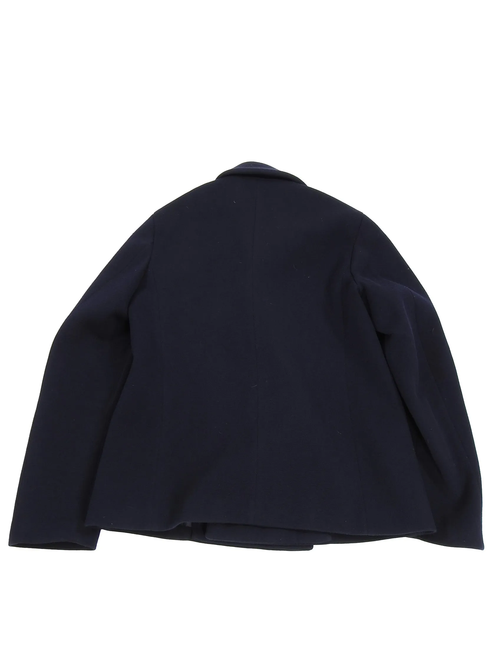 Prada Thick Navy Wool Peacoat - M