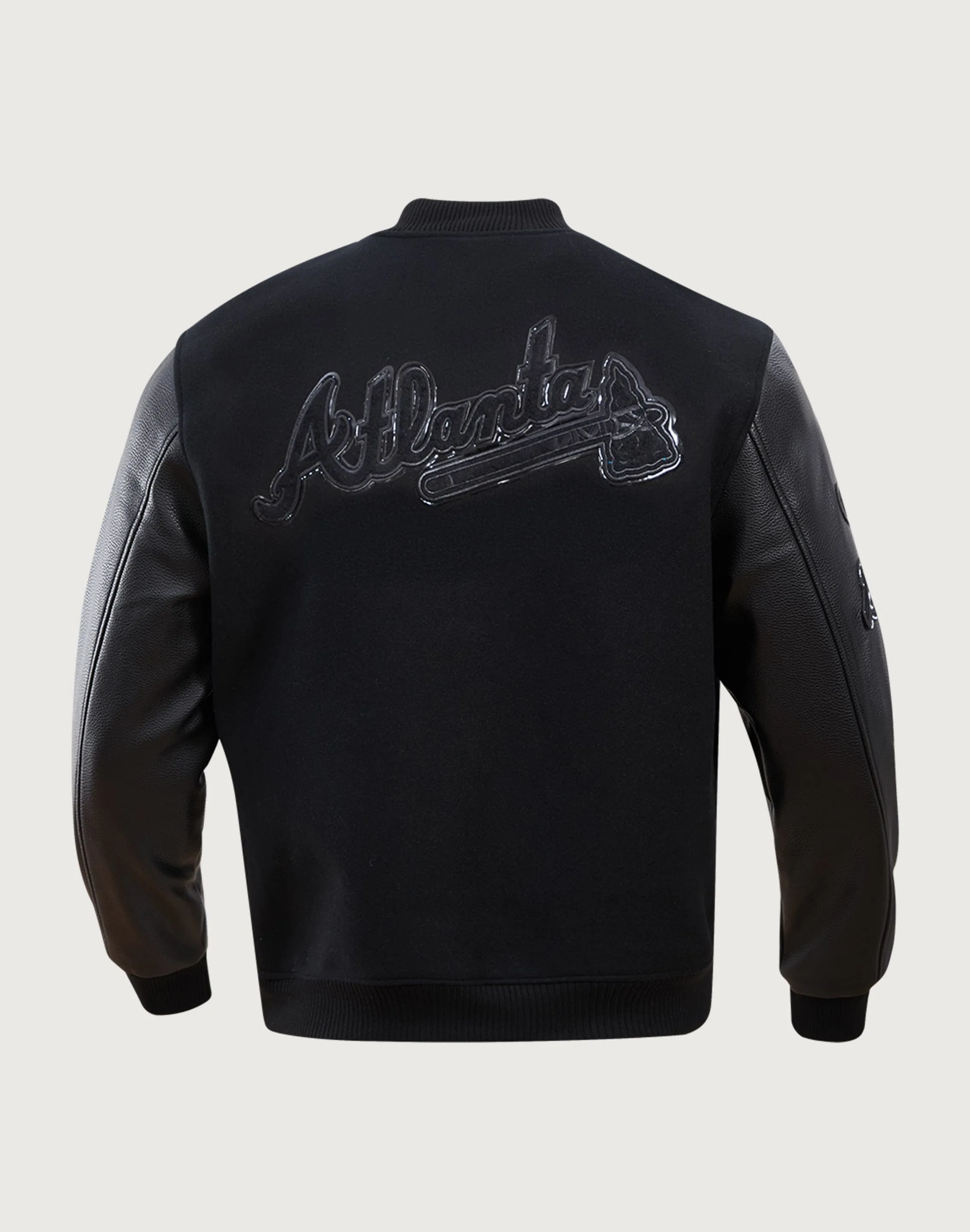 Pro Standard Atlanta Braves Triple Black Varsity Jacket