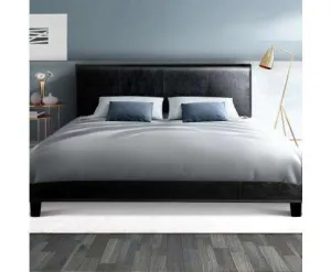 PU Leather Bed Frame Headboard - Black