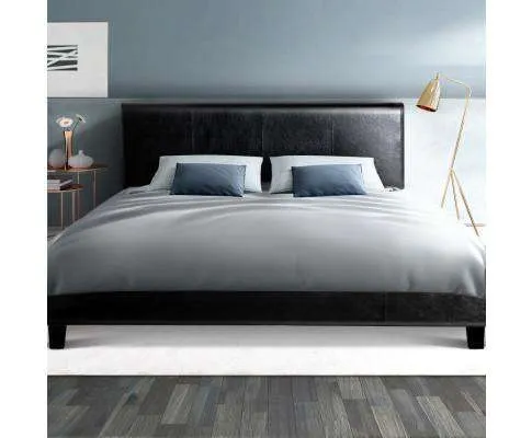 PU Leather Bed Frame Headboard - Black