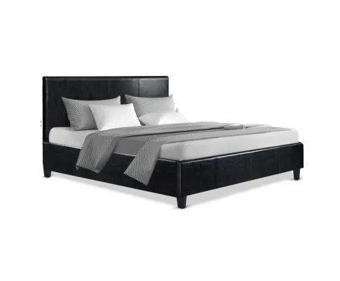 PU Leather Bed Frame Headboard - Black