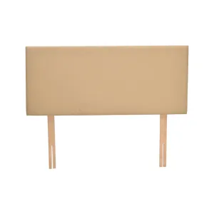 PU Leather Bed Headboard with Wooden Legs in Queen Size in Cream Colour