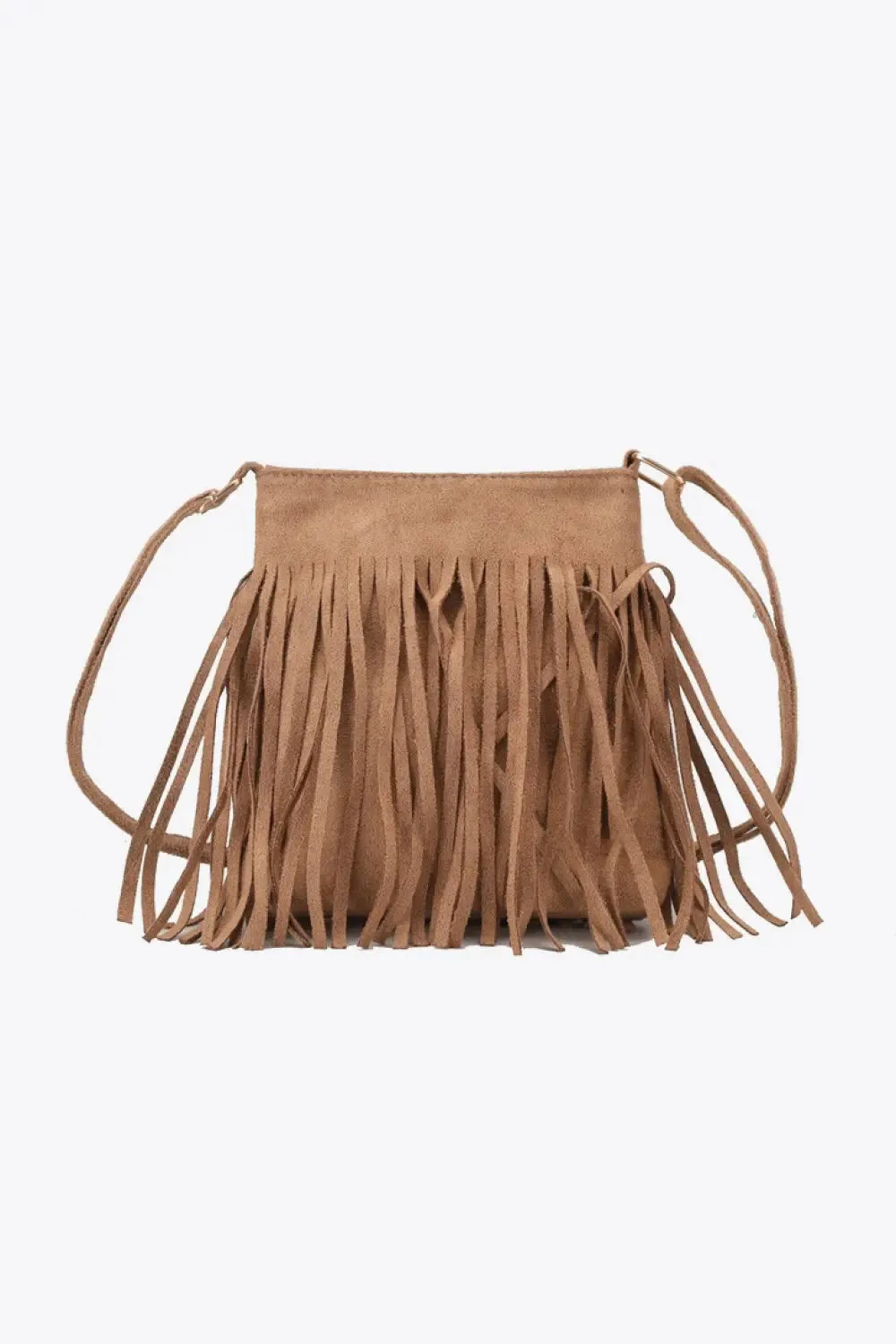 PU Leather Crossbody Bag with Fringe