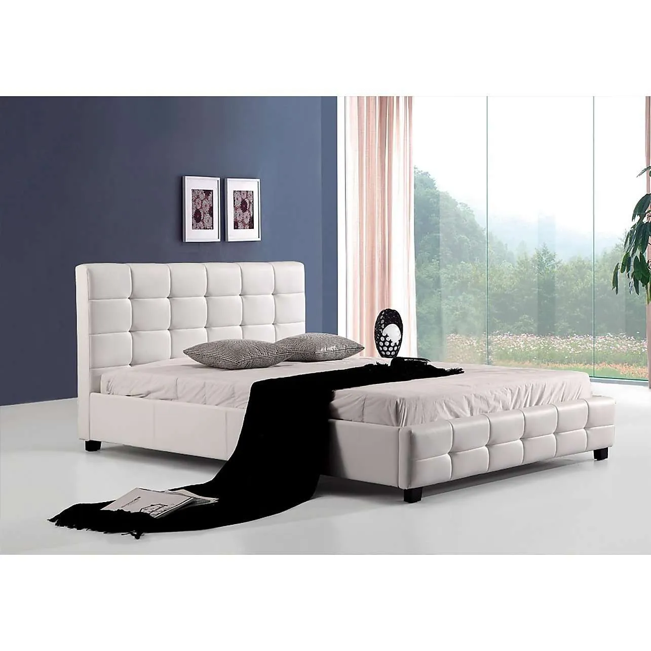 PU Leather Deluxe Bed Frame - 3 Colours