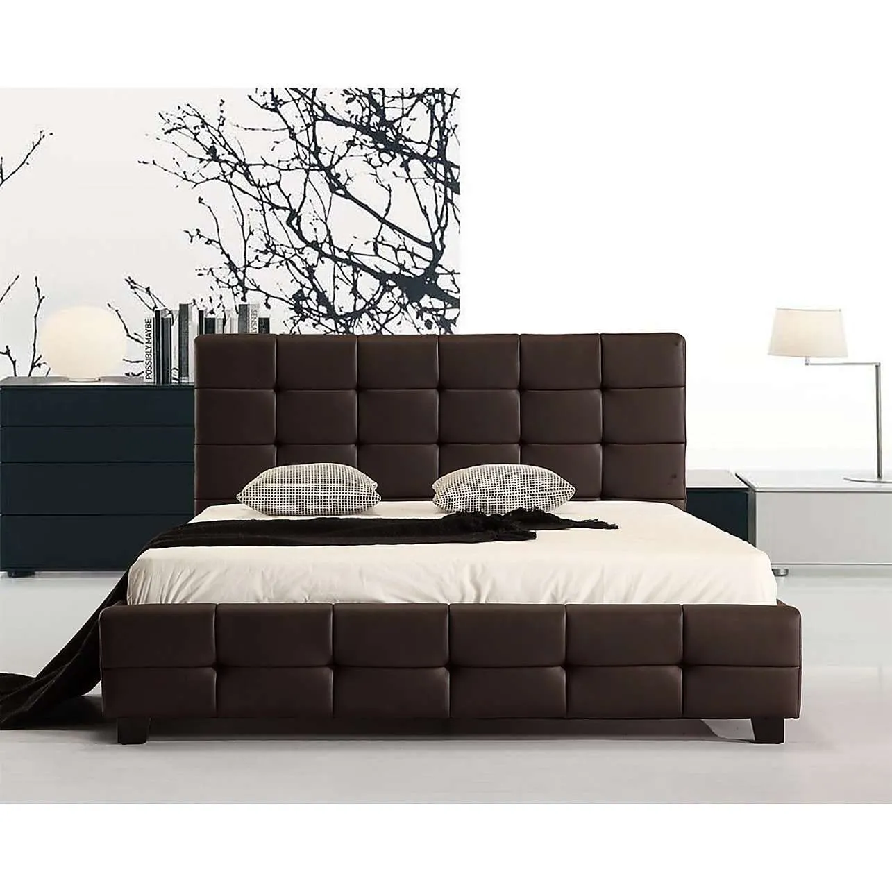PU Leather Deluxe Bed Frame - 3 Colours