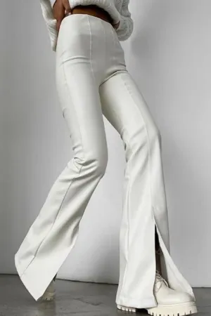 PU leather slim leather pants