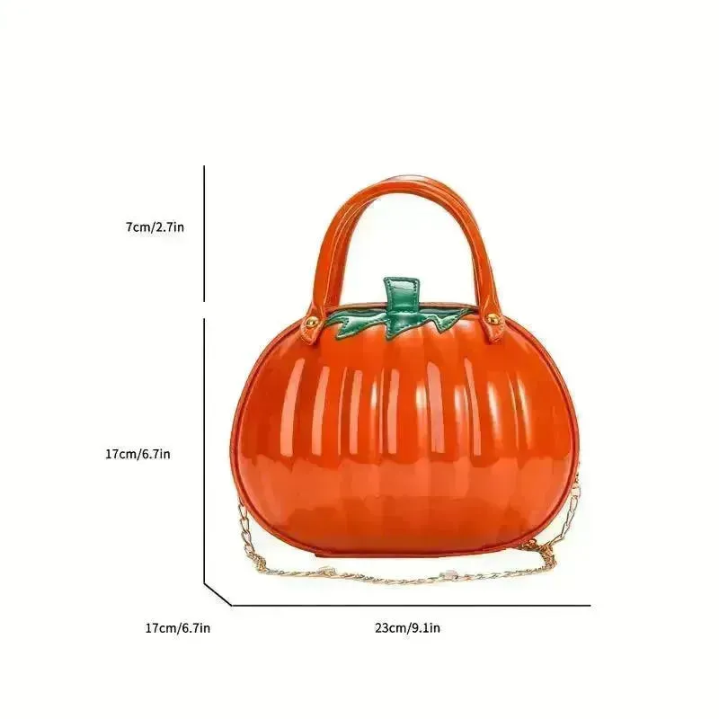 Pumpkin Shaped Satchel Novelty Crossbody Bag