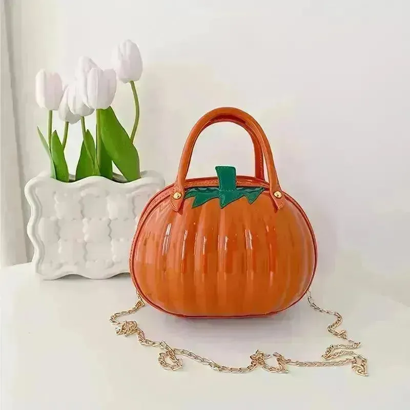 Pumpkin Shaped Satchel Novelty Crossbody Bag