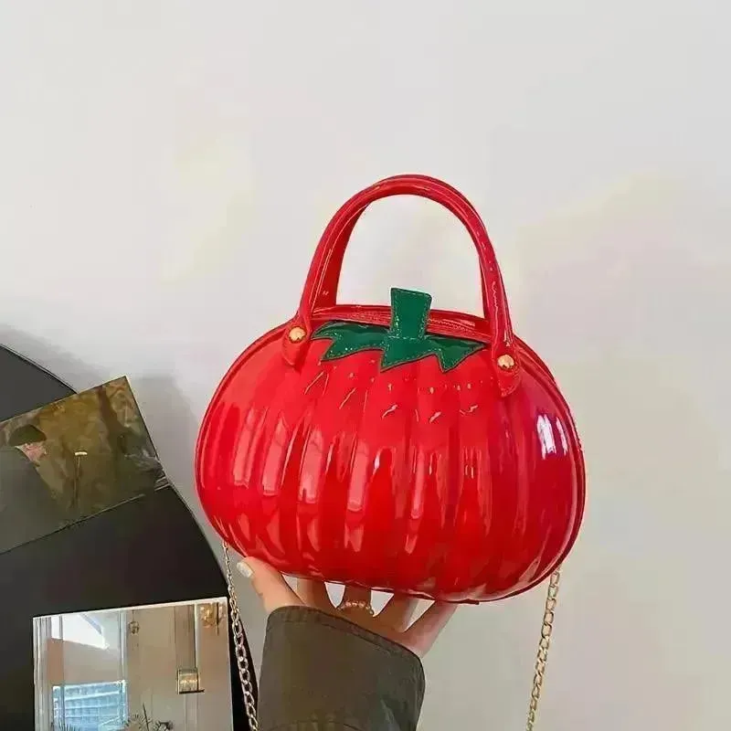 Pumpkin Shaped Satchel Novelty Crossbody Bag
