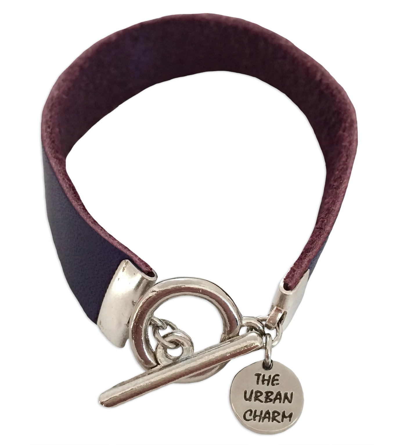 Purple Leather Color Band Bracelet