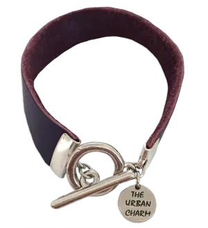 Purple Leather Color Band Bracelet