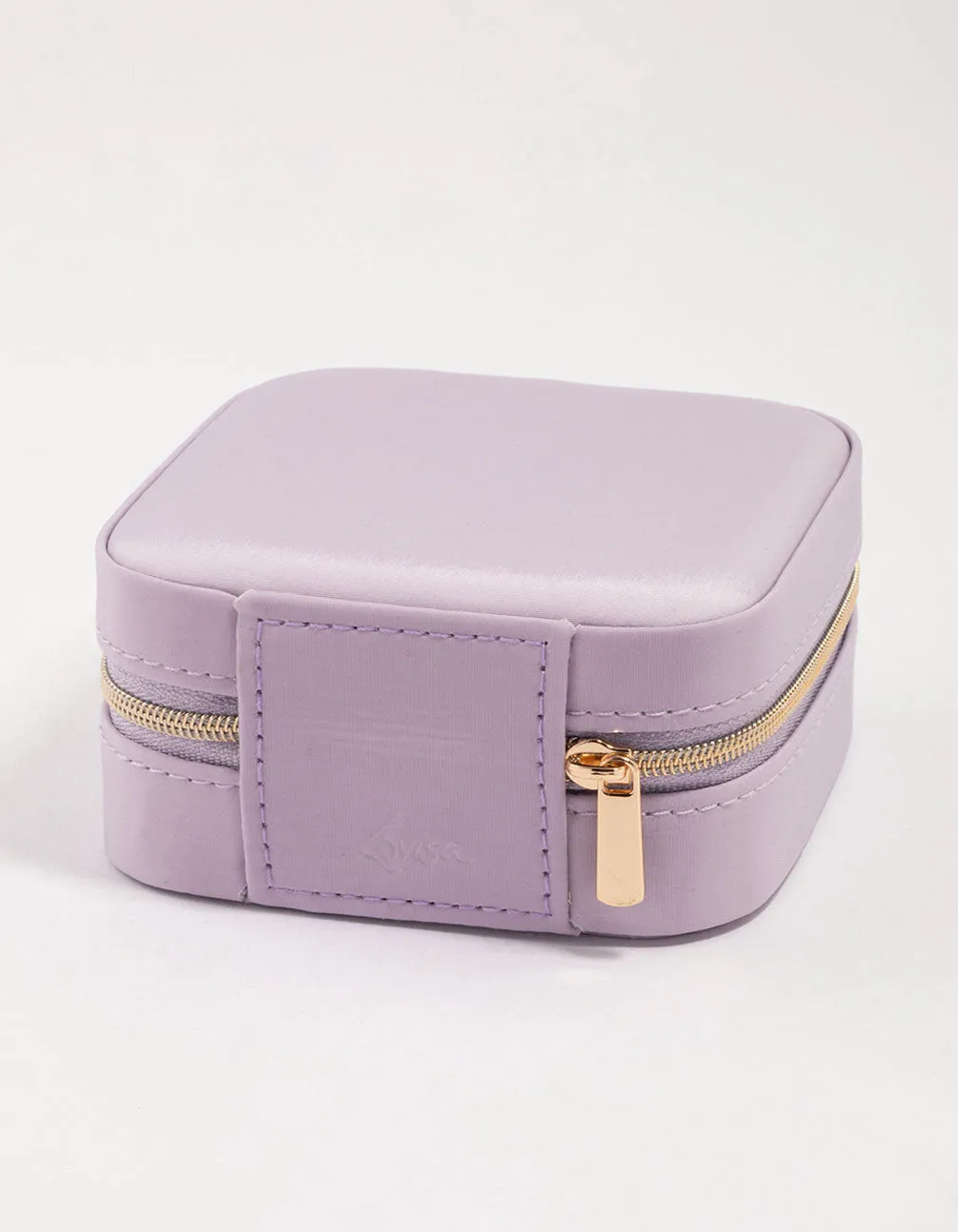 Purple PU Leather Iridescent Square Jewellery Case