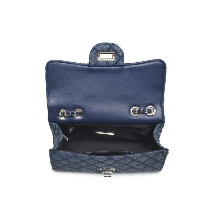 Quilted Denim Crossbody Purse
