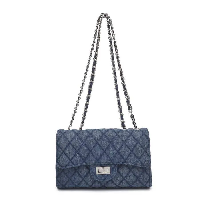 Quilted Denim Crossbody Purse