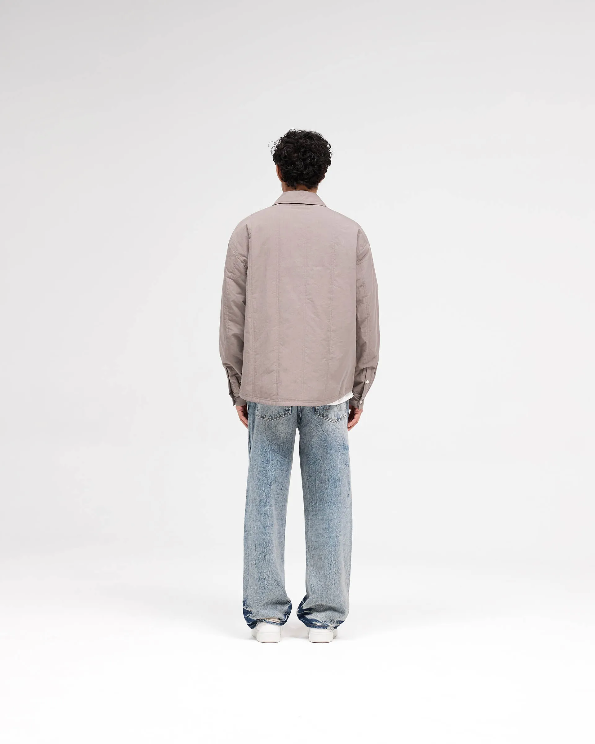 Quilted Overshirt - Mid Grey