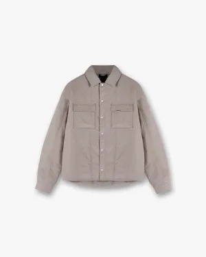 Quilted Overshirt - Mid Grey