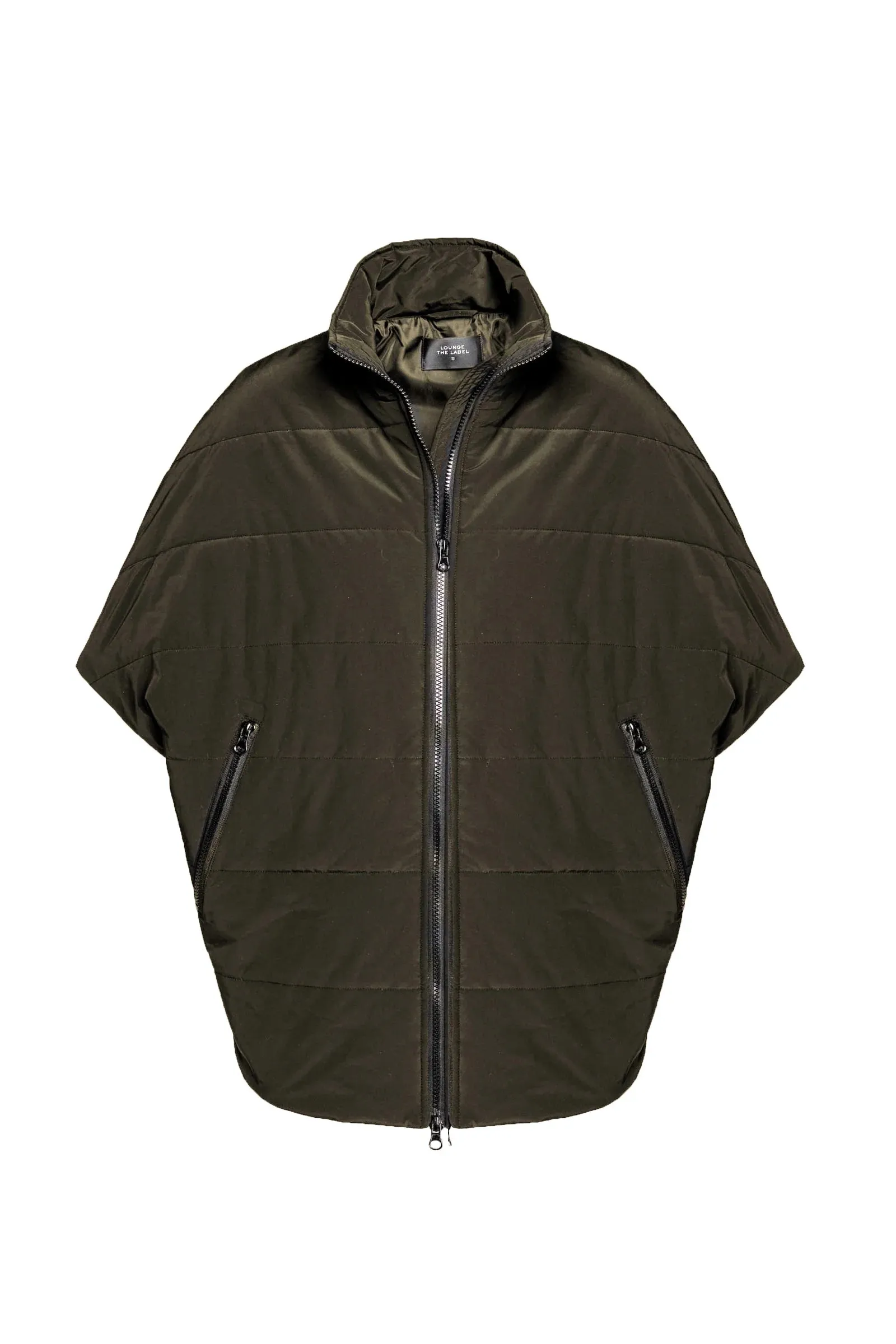 Quilted Zip Front Vest Collodi Olive