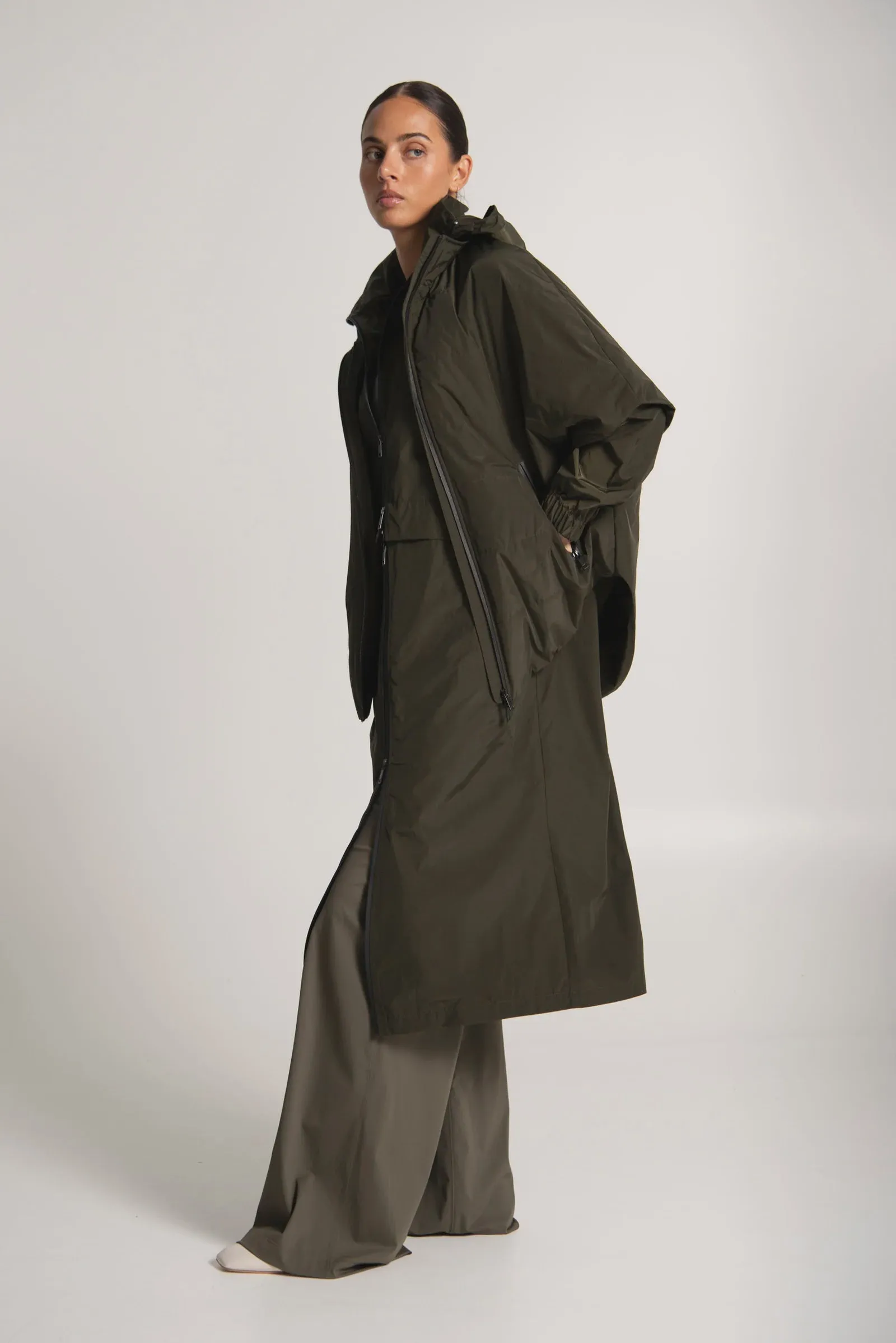 Quilted Zip Front Vest Collodi Olive