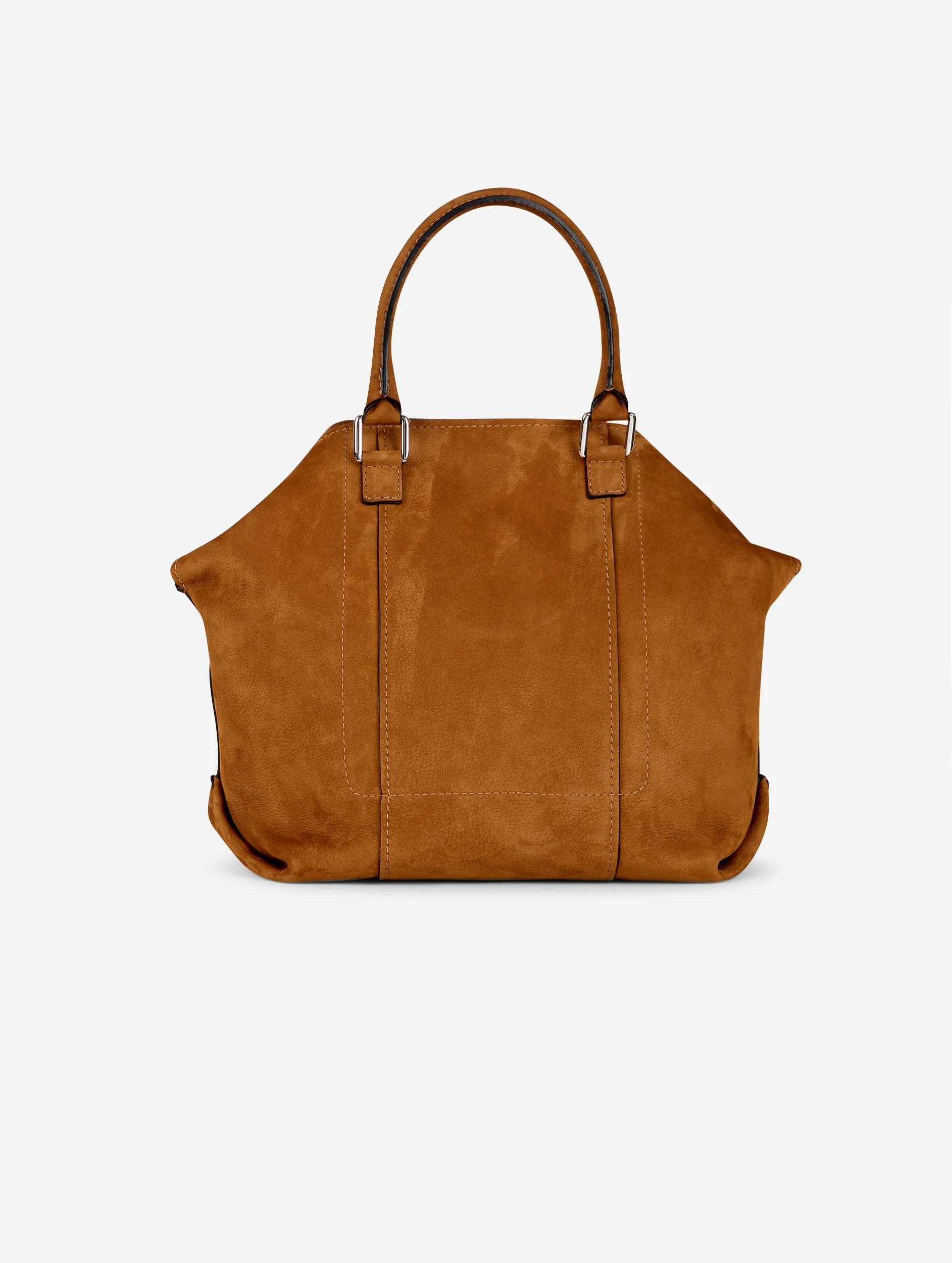 "Big Chamallow" tote bag in chestnut nubuck