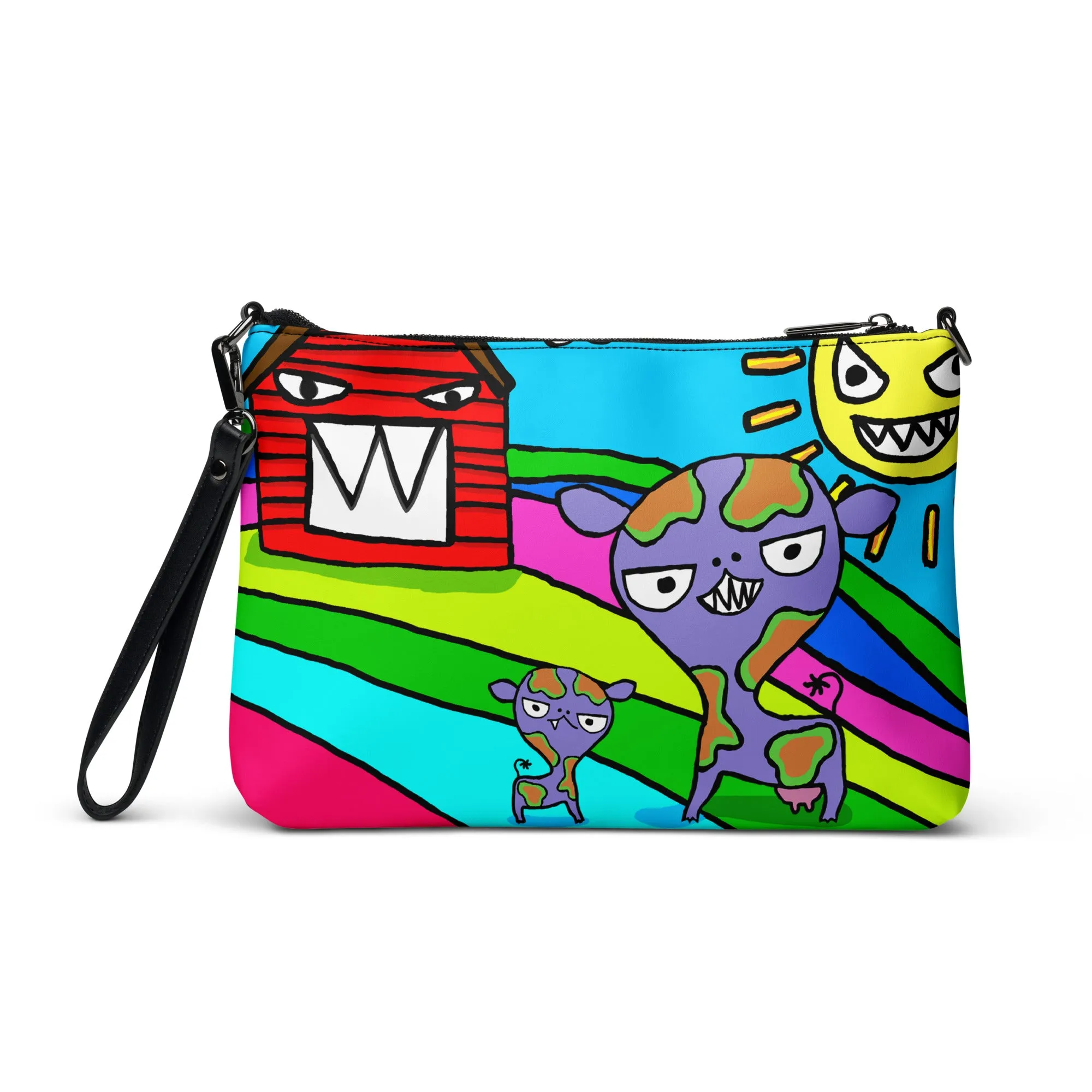 "Carnivorous Cow & Lil Fang" Crossbody Purse