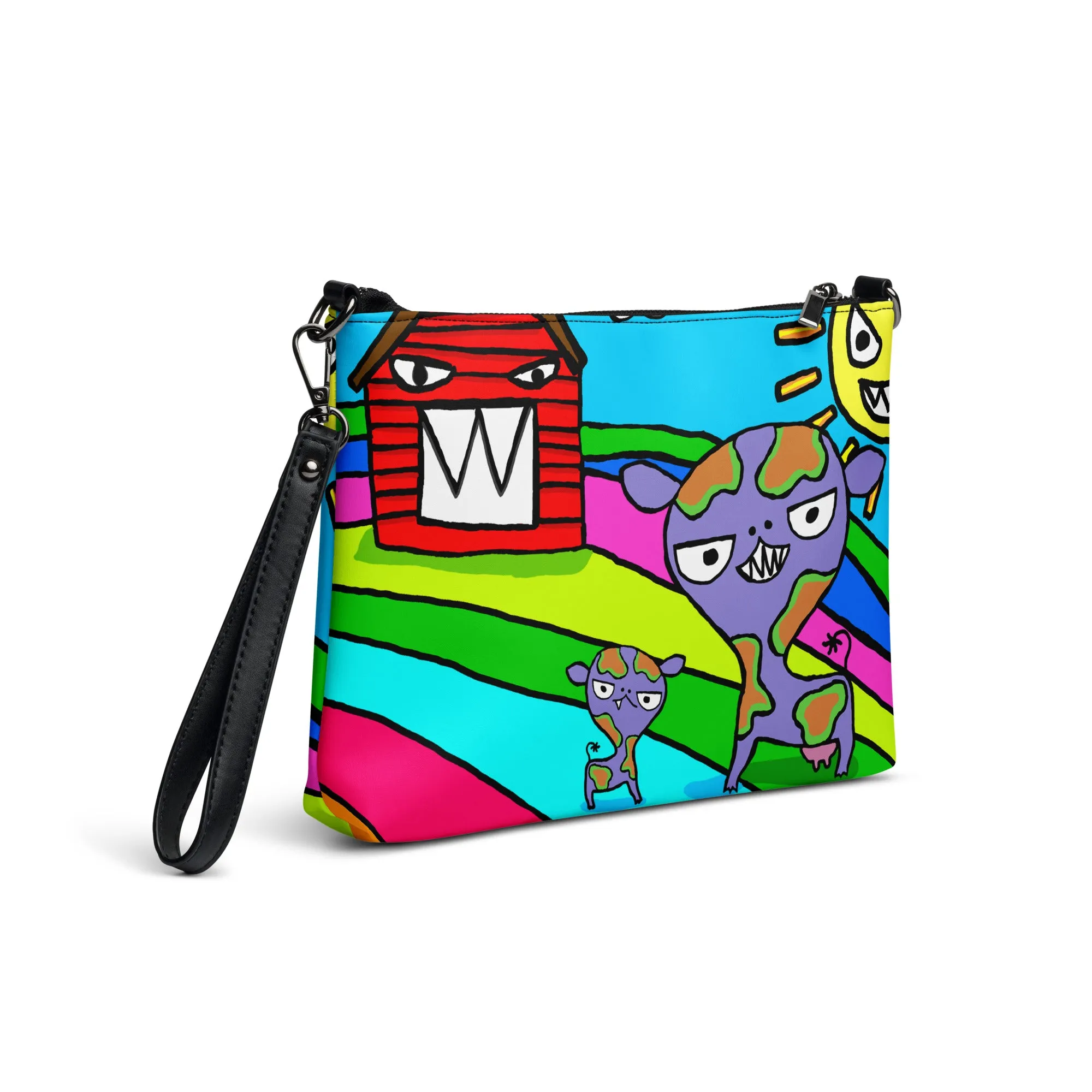 "Carnivorous Cow & Lil Fang" Crossbody Purse