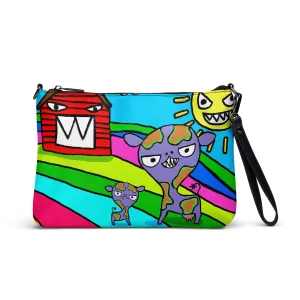 "Carnivorous Cow & Lil Fang" Crossbody Purse