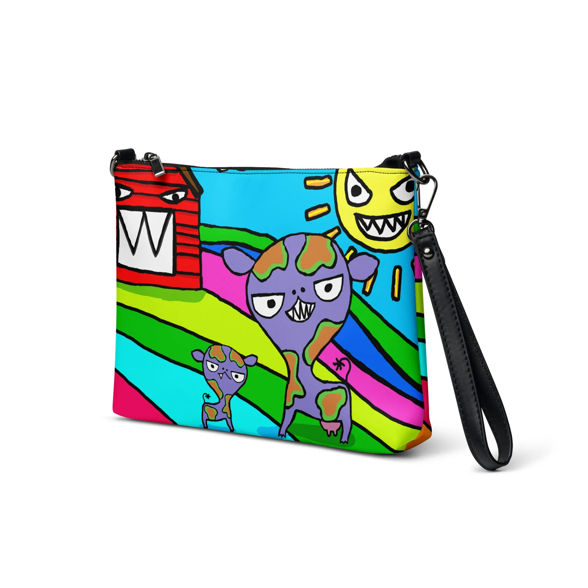 "Carnivorous Cow & Lil Fang" Crossbody Purse