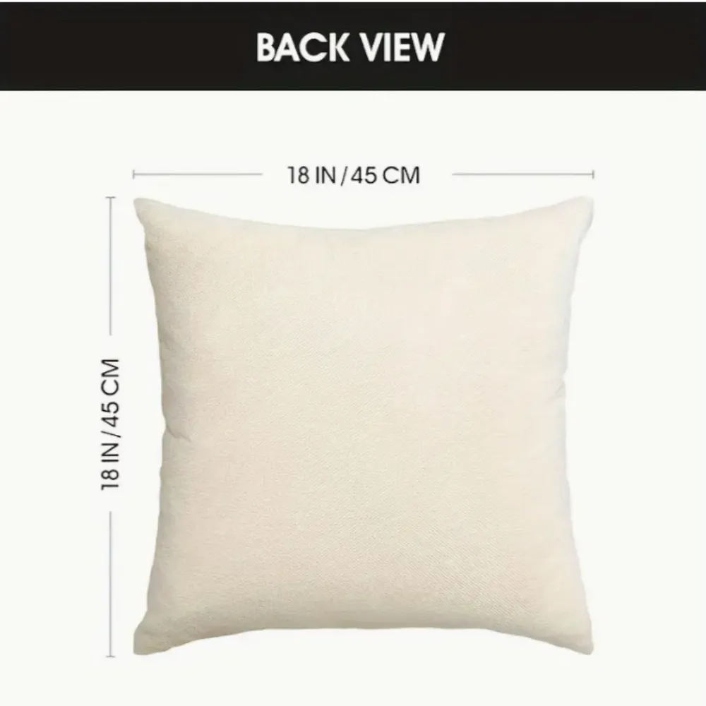 "HOME" Set Dog Throw Pillow Cover (*No Insert) Linen Blend (Canvas) 18X18 Set of 2