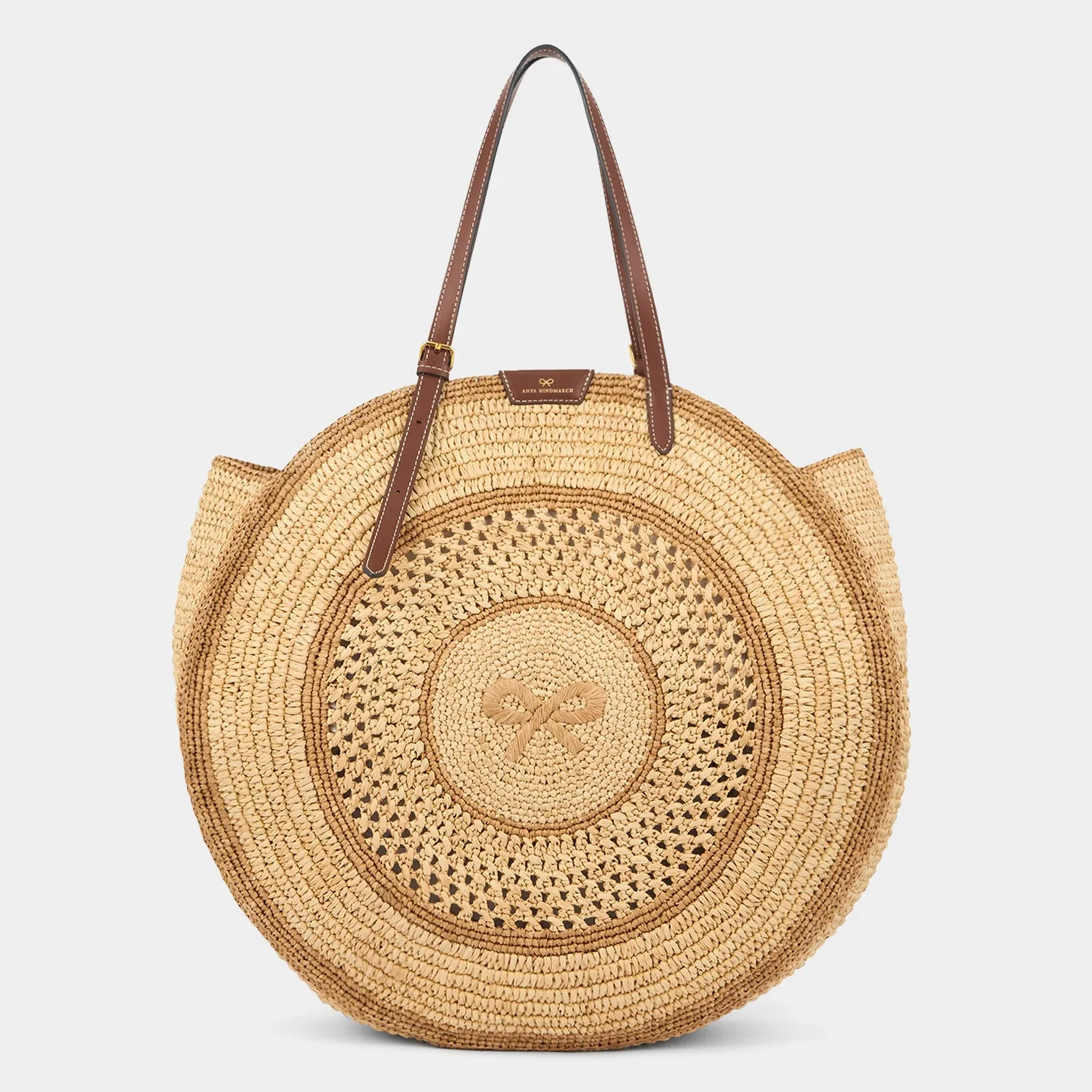 Raffia Round Bow Tote