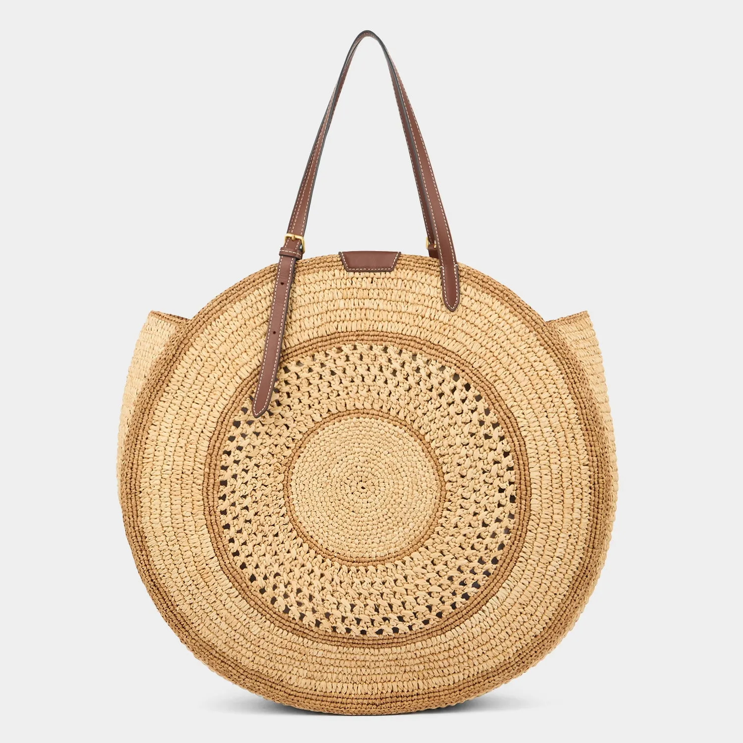 Raffia Round Bow Tote