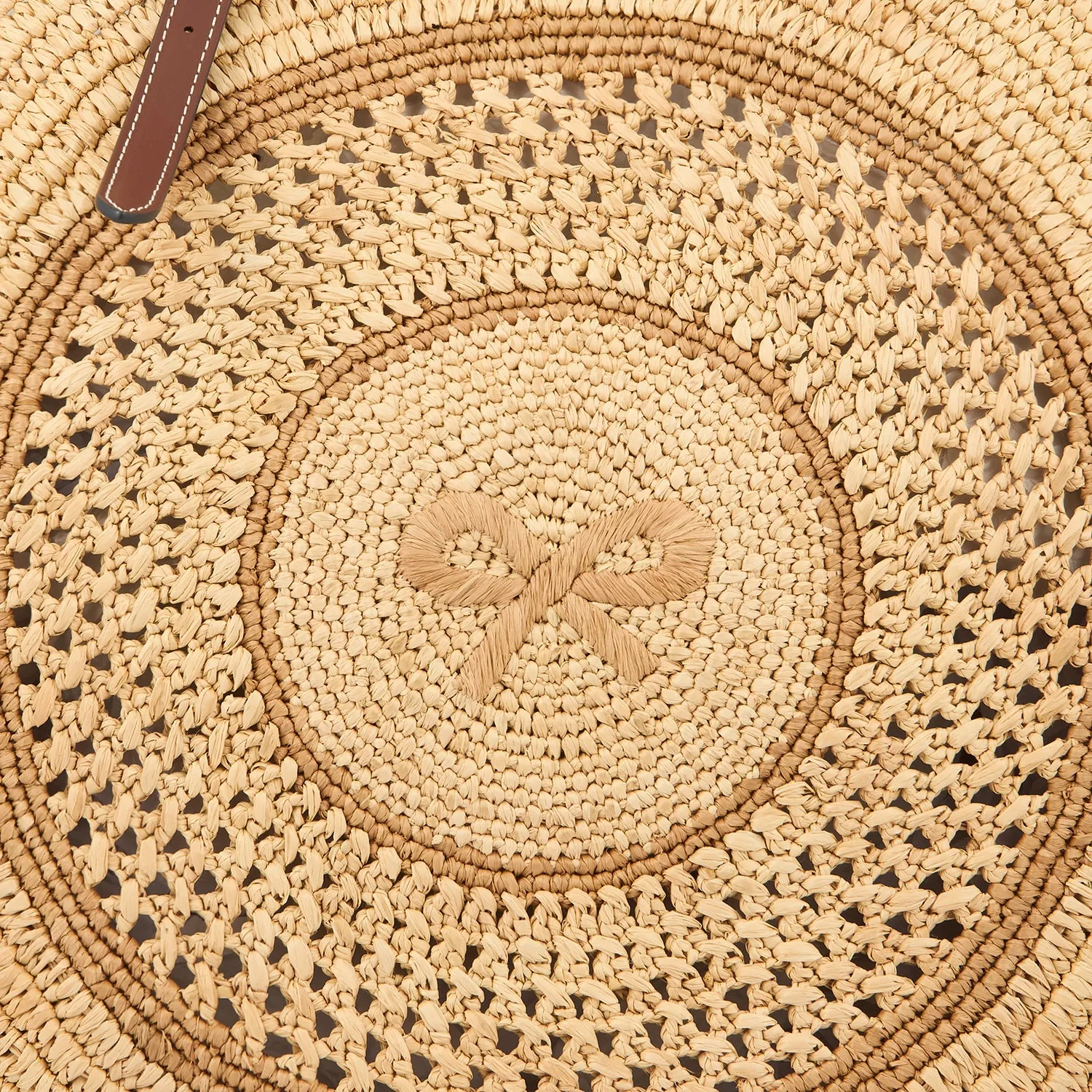 Raffia Round Bow Tote