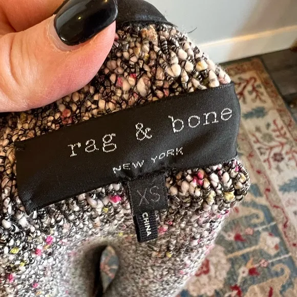 Rag &amp; Bone Cardigan Sweater with Leather Accents