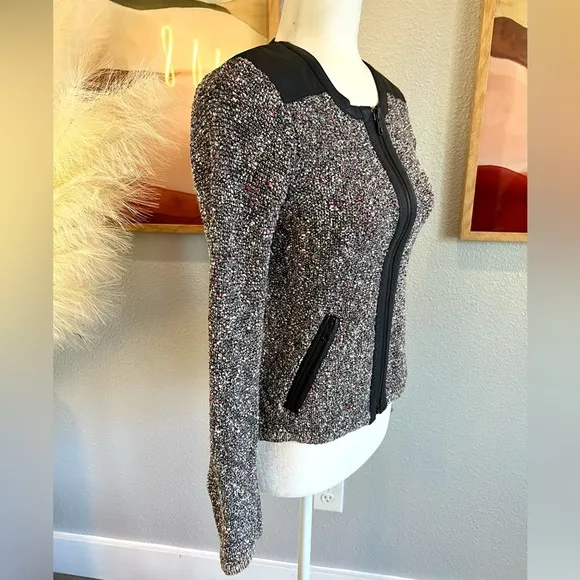 Rag &amp; Bone Cardigan Sweater with Leather Accents