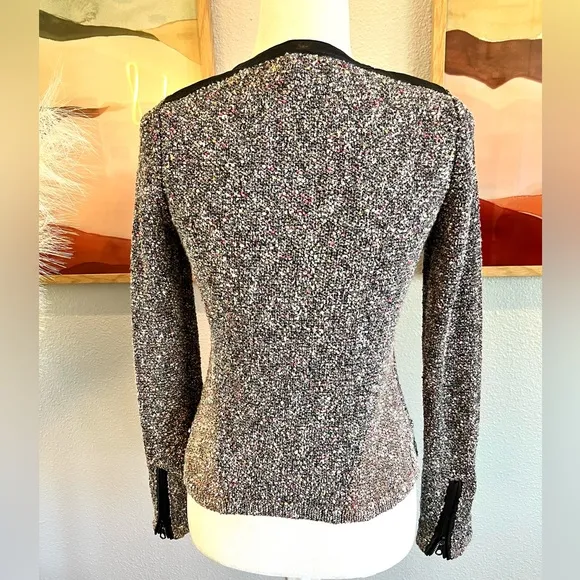 Rag &amp; Bone Cardigan Sweater with Leather Accents