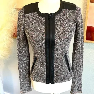 Rag &amp; Bone Cardigan Sweater with Leather Accents