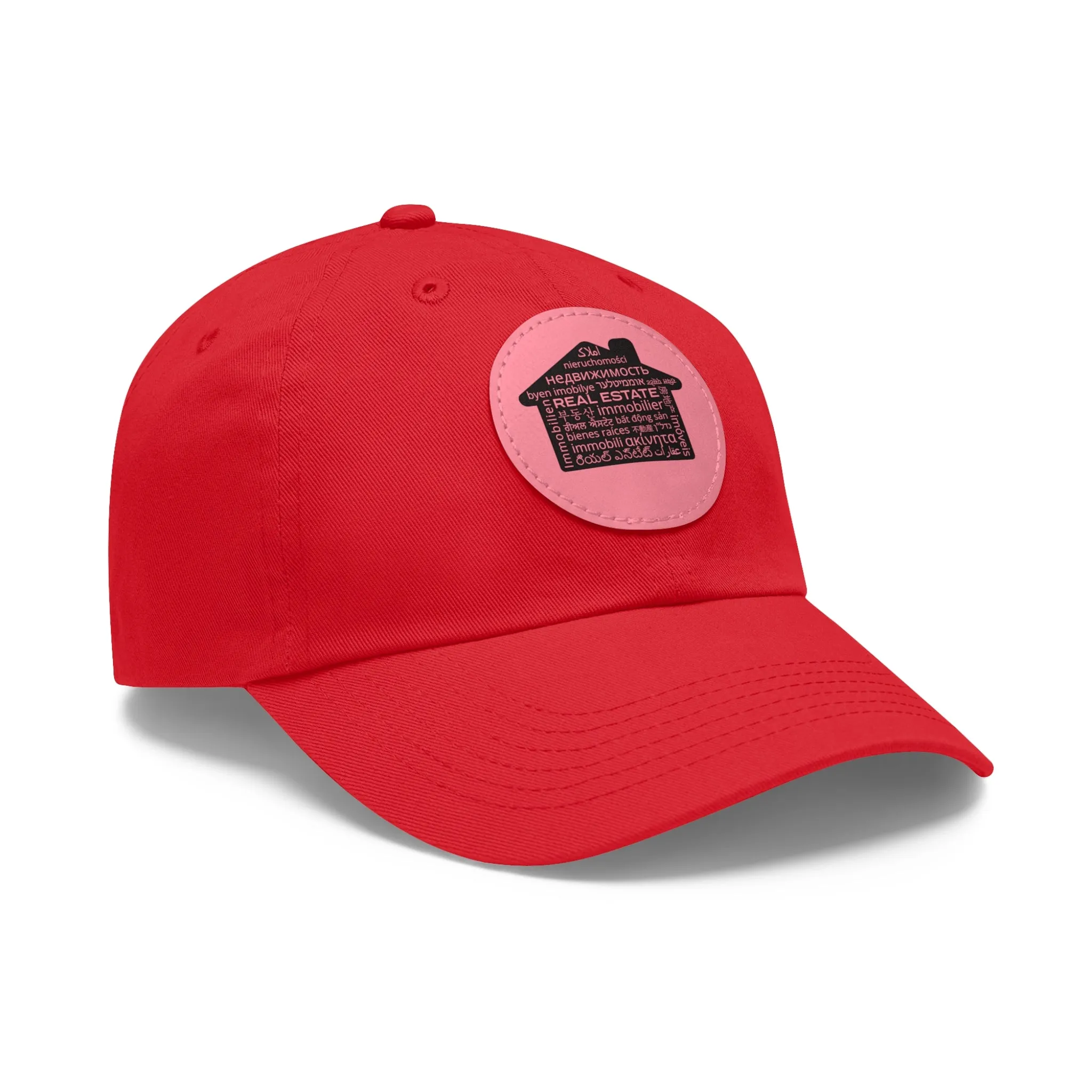 Real Estate Translated Dad Hat with Leather Patch (Round)